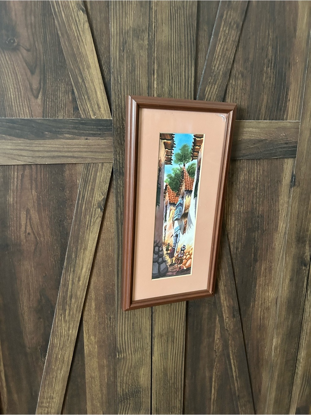 Beautiful South American and framed watercolor art